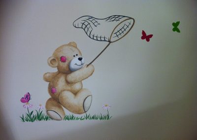 muurschildering babykamer Me2You Tatty Teddy