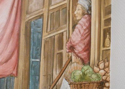 muurschildering diversen Anton Pieck