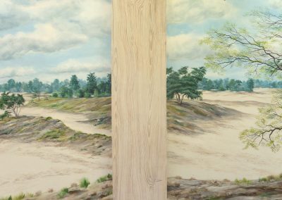 muurschildering landschap zandverstuiving