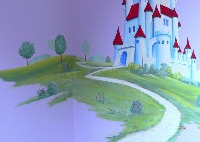 muurschildering meisjeskamer kasteel
