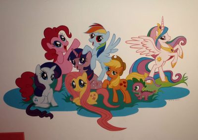 muurschildering meisjeskamer my little pony