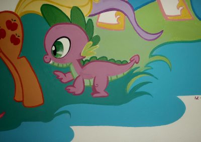 muurschildering meisjeskamer my little pony