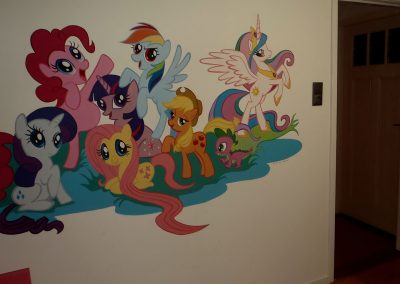 muurschildering meisjeskamer my little pony