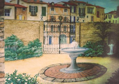 muurschildering-trompe-l'oeil-kantoortuin-Italië