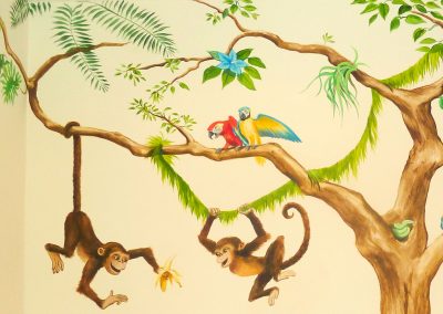 muurschildering-jongenskamer-jungle-apen